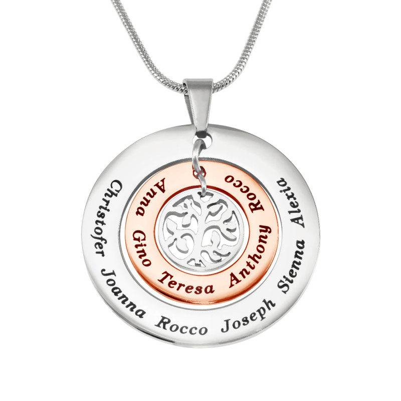 Personalised Circles of Love Necklace Personalised Circles of Love two-tone necklace