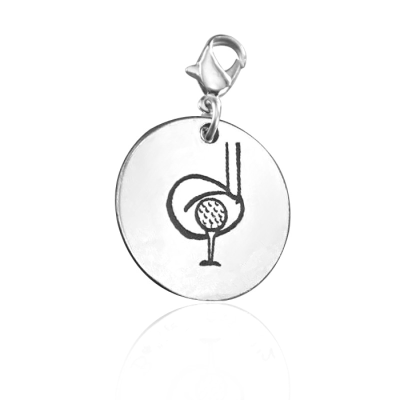 Personalised Golf Charm Personalised golf charm jewellery