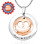 Personalised Infinity Dome Necklace - Two Tone - Rose Gold Dome Silver