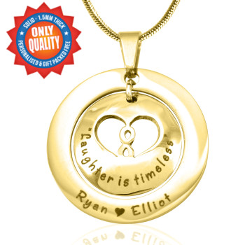Personalised Infinity Dome Necklace - 18ct Gold Plated