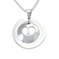 Silver infinity dome necklace
