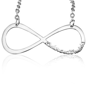 Personalised Classic Infinity Name Necklace - Sterling Silver