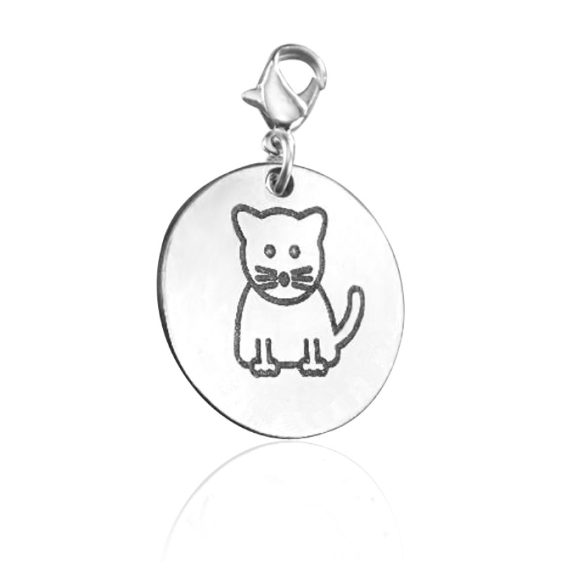 Personalised Kitty Charm Personalised kitty charm jewellery
