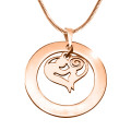 Personalised Mother's Love Necklace in Rose Gold Personalised Mother's Love necklace in rose gold finish