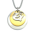 Personalised Mother’s Double Disc Two-Tone Necklace Personalised mother’s double-disc two-tone necklace