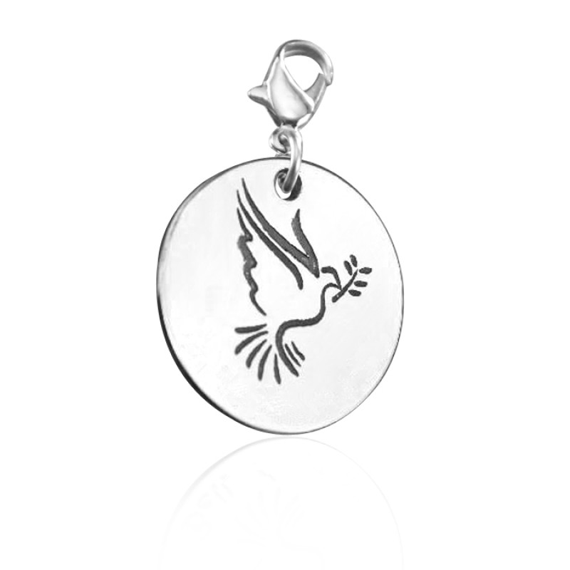 Personalised Peaceful Dove Charm Personalised Peaceful Dove Charm