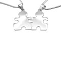 Personalised Puzzle Necklace Two-piece personalised puzzle necklace