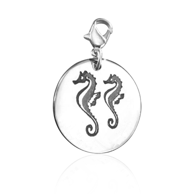 Personalised Seahorse Charm Personalised seahorse charm jewellery