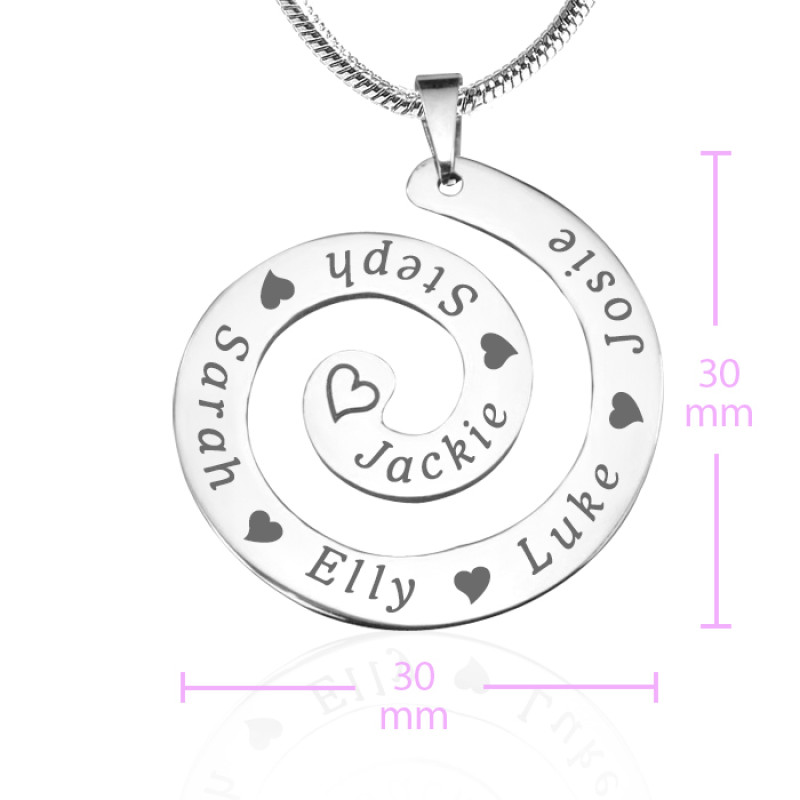 Swirls of Time pendant measurements Swirls of Time pendant measurement image