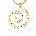 Swirls of Time Necklace Measurements Swirls of Time necklace pendant measurement image