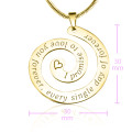Promise Swirl gold pendant measurement image