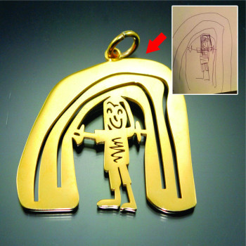 DIY Drawing Necklace in Silver or Gold- Draw Your Own Style - Combine Any Dream Elements DIY Drawing Necklace in Silver or Gold- Draw Your Own Style - Combine Any Dream Elements