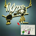 Kids' Drawing Necklace Example Custom kids' drawing necklace example