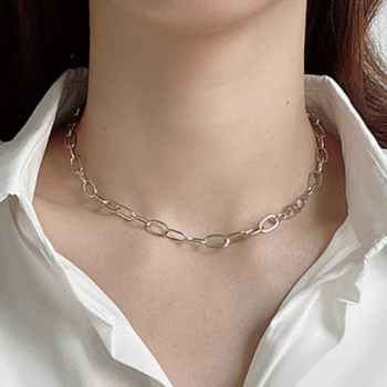 Everyday Chunky Chain Necklace, Gold Fill Sterling Silver Choker Everyday Chunky Chain Necklace, Gold Fill Sterling Silver Choker