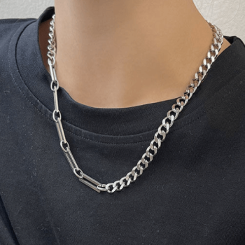 Adjustable Link Cuban Chain Necklace Link Chain Choker Necklace Adjustable Link Cuban Chain Necklace Link Chain Choker Necklace