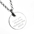 Engraved Necklace Charm Back Back view of personalised engraved sterling silver necklace charms