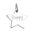 Personalised Handprint Footprint Star Necklace Sterling silver handprint or footprint star necklace