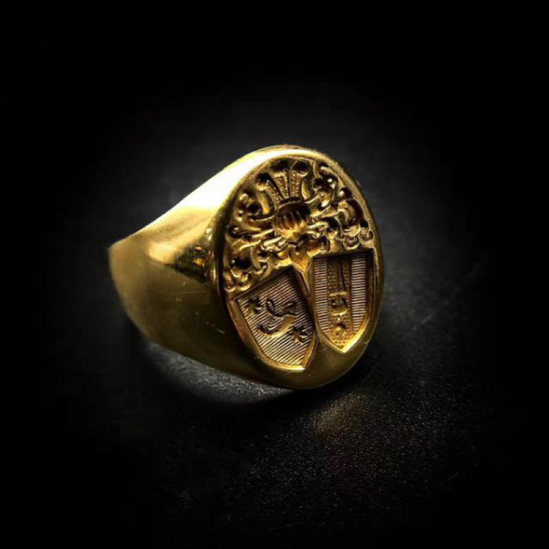 Personalised Family Crest Signet Ring Personalised family crest signet ring product image