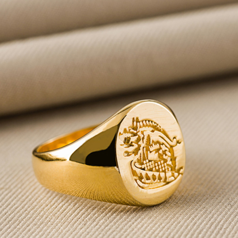 Personalised Family Crest Signet Ring Personalised family crest signet ring product image
