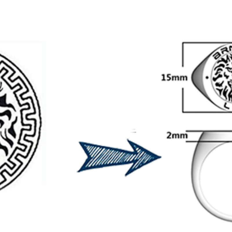 Custom Family Crest Signet Ring Custom family crest signet ring for engraved coat of arms design