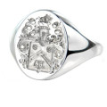 Custom Family Crest Signet Ring Custom family crest signet ring for engraved coat of arms design
