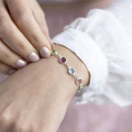 Personalised Family Birthstone Link Bracelet Personalised family birthstone link bracelet with Swarovski crystal stones