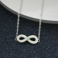 White opal infinity bracelet with personalised engraving in sterling silver