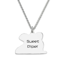 Personalized Pet Photo Sterling Silver Necklace Personalized pet photo pendant necklace with back engraving