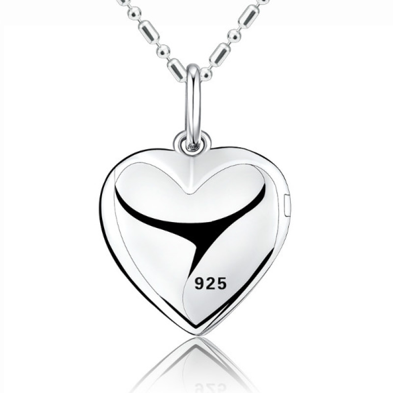 Personalised Open-Heart Photo Locket Necklace Personalised open-heart photo locket pendant necklace