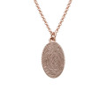 Fingerprint Oval Necklace in Sterling Silver Fingerprint oval necklace with a personalised silver teardrop pendant