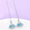 Tassel Fan Drop Earrings Tassel fan drop earrings in sterling silver and gold-plated silver