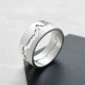 Men's Coastline Map Ring Personalised men's coastline map ring