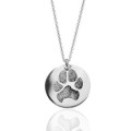 Personalised Pet Paw Print Pendant Necklace Personalised round pet paw print pendant necklace