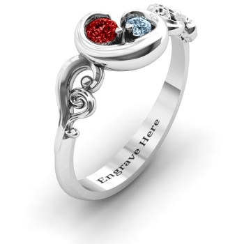 Cradle of Love Ring with Stones Cradle of Love Ring with Stones