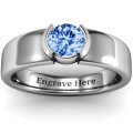 Sophie Bezel Set Round Stone Ring Sophie bezel set round stone ring