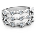 15 Stone Family Wave Ring 15 Stone Family Wave Ring