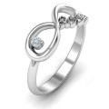 2008 Graduation Infinity Ring 2008 infinity ring for personalised graduation engraving and optional birthstone