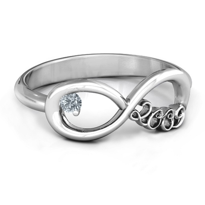 2009 Infinity Graduation Ring 2009 infinity graduation ring with a round stone