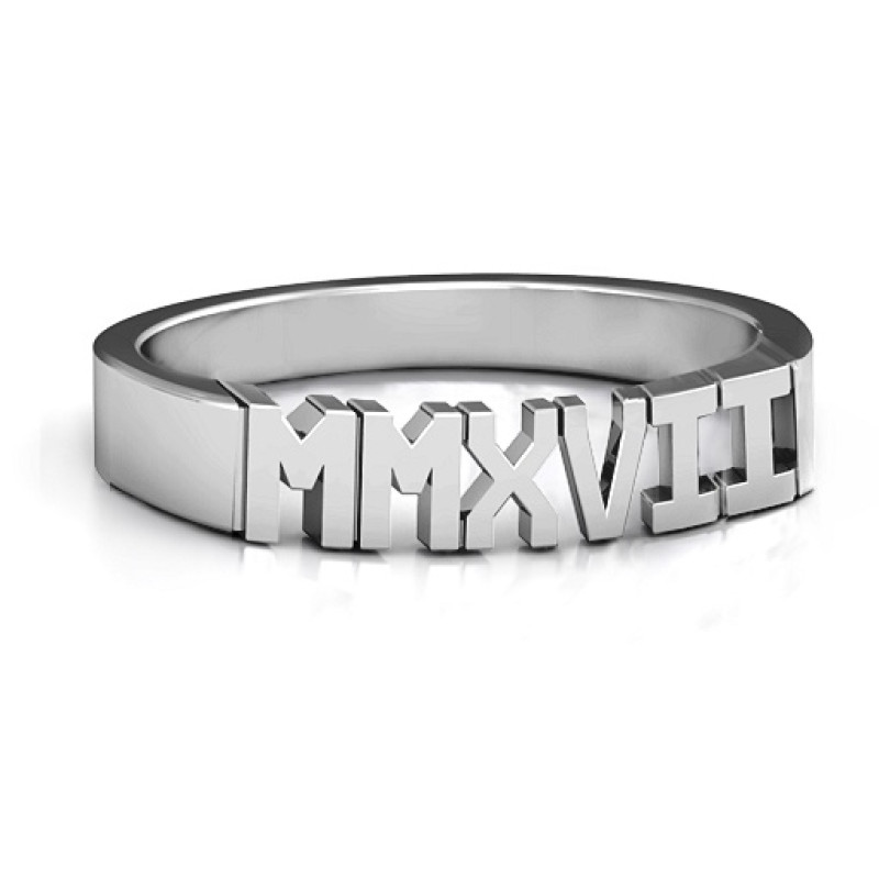 2017 Roman numeral graduation ring
