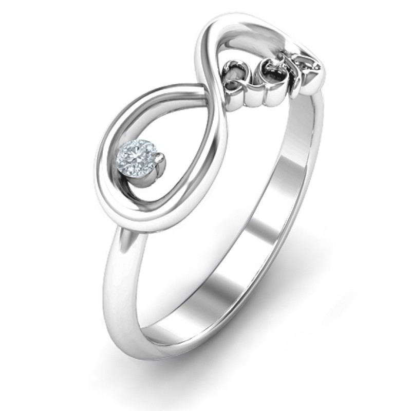 2018 Graduate Infinity Ring 2018 graduate infinity ring with a round stone