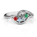 3–8 stone swirl ring
