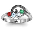 3–8 stone swirl ring product view