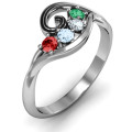 3–8 stone swirl ring product view