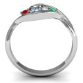 3–8 stone swirl ring product view