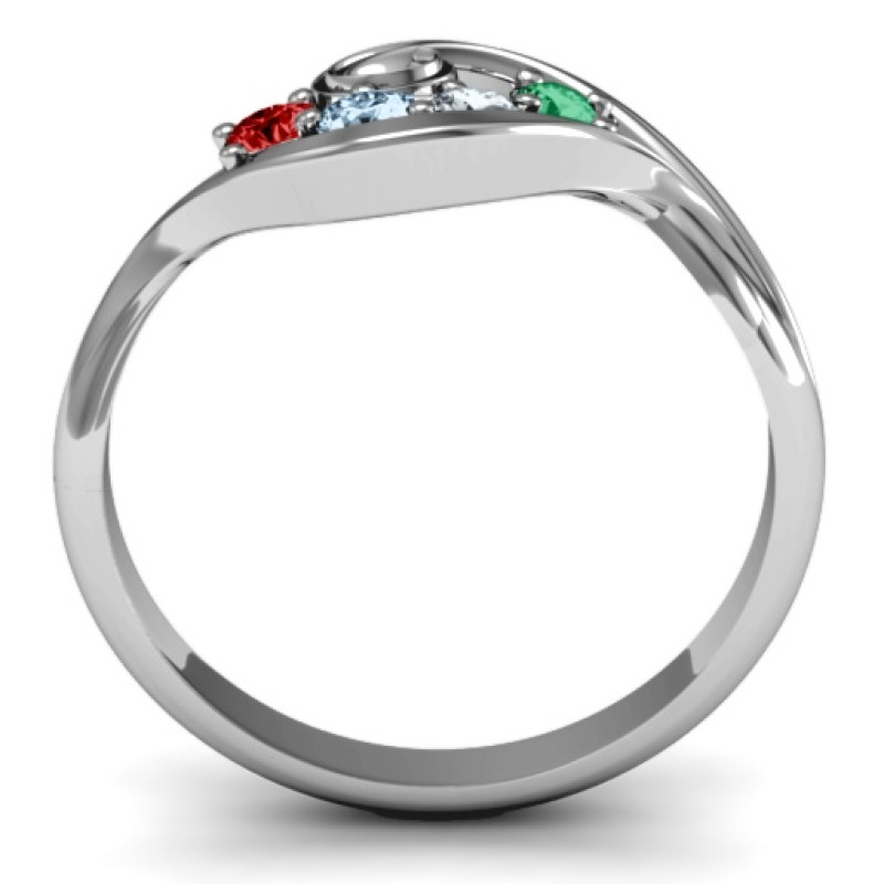 3–8 stone swirl ring product view