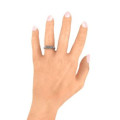 Twin Accent Stone Ring 3–6 stone ring with round stones and twin vertical accents
