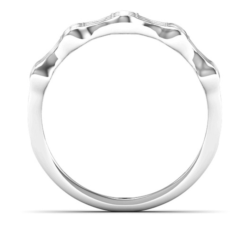 3 Row Fashion Wave Ring 3 Row Fashion Wave Ring with three rows of round stones