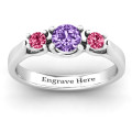 Three-stone graduated ring product image