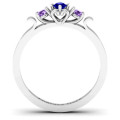 3-Stone Ring Open Heart Undergallery 3-stone ring undergallery with open heart detail