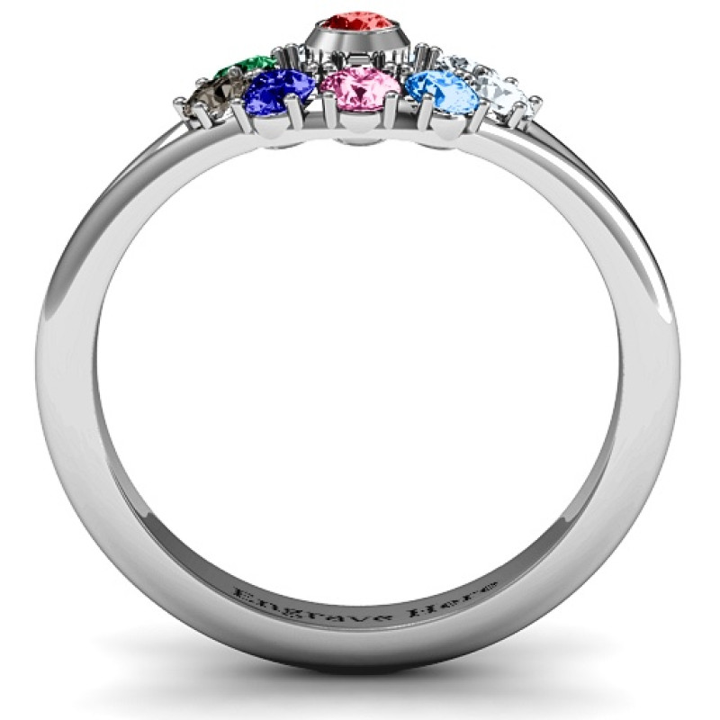 3 to 10 Stone Solar Ring 3 to 10 Stone Solar Ring with round stone setting